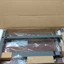 Vaunn Medical Pneumatic Adjustable Overbed Bedside Table With Wheels (Hospital and Home Use) (Walnut Brown), 15"D x 30"W x 40"H