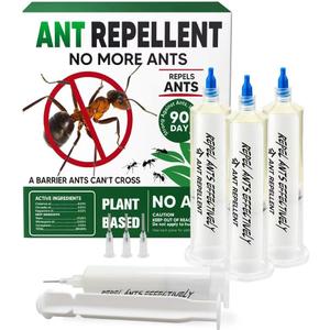 Ant Repellent Indoor Pet Safe, Ant Repellent Outdoor, Get Rid of Ant, Keeps Ants Away, Ant Deterrent for Home, Protects up to 120 sq ft, Natural Ingredients, People/Pet/Plant Friendly- 4P