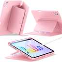 ESR for iPad A16 Case, iPad 11th/10th Generation Case (2025/2022), Vertical Stand Cover, Multi Stand Angles, Ultra-Stable Cover with Pencil Holder, Flip Series, Pink