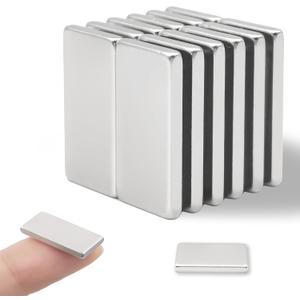 12 Pack Neodymium Bar Magnets, 20x10x2mm Strong Permanent Rectangle Rare Earth Magnets for Fridge, Whiteboard, DIY, Crafts and Office