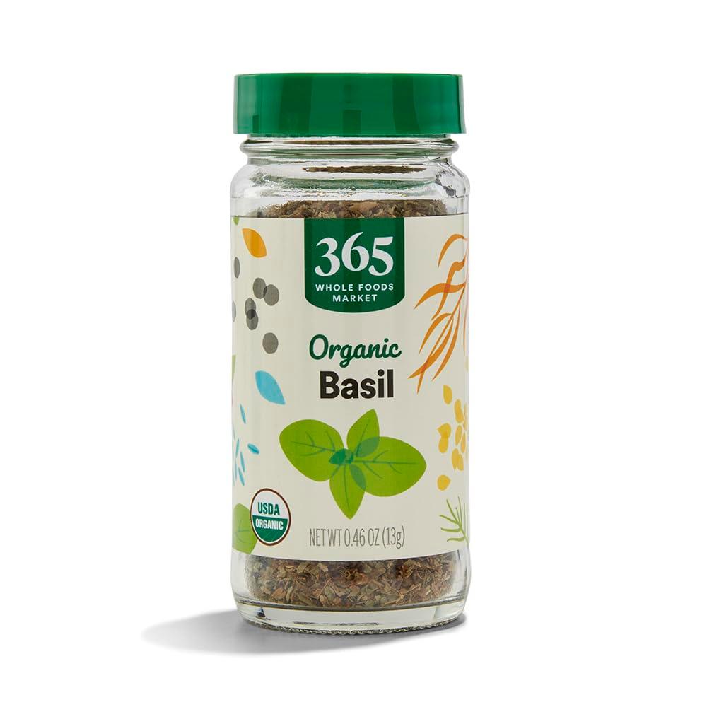 365 by Whole Foods Market, Organic Basil , 0.46 oz (0.46 Ounce (Pack of 1)) (Best By: 04/2028) 365 by Whole Foods Market, Organic Basil , 0.46 oz (0.46 Ounce (Pack of 1)) (Best By: 04/2028)