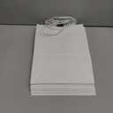 RACETOP White Paper Bags with Handles Bulk 8"x4.5"x10.8" 100Pcs Gift Bags Medium Size, White Gift Bags with Handles, Gift Bag Bulk for Retail, Party, Shopping, Merchandise