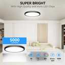 WKONCLDY 5CCT 3000k//3500k/4500k//5000k/6000k Selectable, Dimmable Led Flush Mount Ceiling Light, 20 Inch 5000LM Round Modern Flat Panel,Super Slim for Living Dining Kitchen Bedroom Room, 20in-1Pack