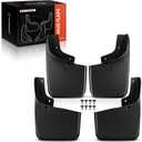 A-Premium Set of 4PCS Mud Flaps Splash Guards Mudguards Mudflaps with Hardware Kits Accessory Compatible with Ford F-150 2004-2014 Pickup, (with Fender Flares), Black Color, Front LH RH and Rear LH RH