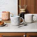 MONITO 12 OZ Coffee Mugs Set of 6, Modern Coffee Mugs Set with handle for Tea/Latte/Cappuccino/Milk/Cocoa.
