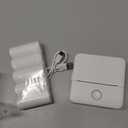 cudinham Print Pods Mini Printer, Sticker Printer with 10 Rolls Thermal Printing Paper, Inkless Pocket Printpod for Phone, Impresora Porttil for Notes, DIY, Compatible with iOS & Android (White)