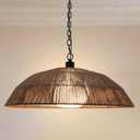 Farmhouse Chandelier 24" Handwoven Paper Rope Pendant Light Boho Ceiling Light