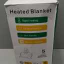 Electric Heated Blanket Queen Size 84''x90'' Soft Flannel & Sherpa Electric Blanket with 10 Heating Levels, Automatically Shut Down After 8h with Overheat Protection Machine Washable