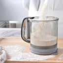 Flour Sifters For Baking, Flour Sifter Cup, Powdered Sugar Sieve Handheld Double Layer Filter Mesh Flour Strainer Colander With Lid For Kitchen Supplies Baking Tools