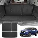 Cargo Mat & Backrest Mat Compatible with 2022-2026 Nissan Pathfinder Cargo Liner Trunk Mat TPE All Weather Back Seat Cover Protector 2024 Pathfinder Accessories (Trunk Liner + Backrest Mat)