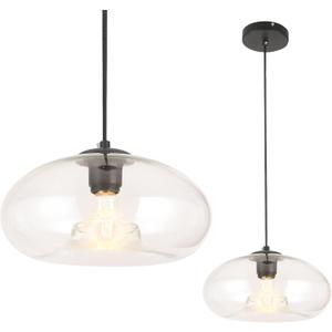 Clear Glass Pendant Lights Kitchen Island Lighting Globe Pendant Light Fixtures IIndustrial Vintage Pendant Lighting for Kitchen Island Bedroom Living Dining Room Light Fixture