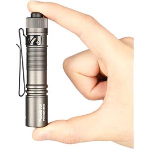 ACEBEAM Pokelit AA Rechargeable Mini Flashlight with Clip, 1000 High Lumens Pocket EDC Flashlight, Super Bright Small Flashlight, Led Flashlight for Camping,Hiking,Everyday Use, Cool White Light(Gray)