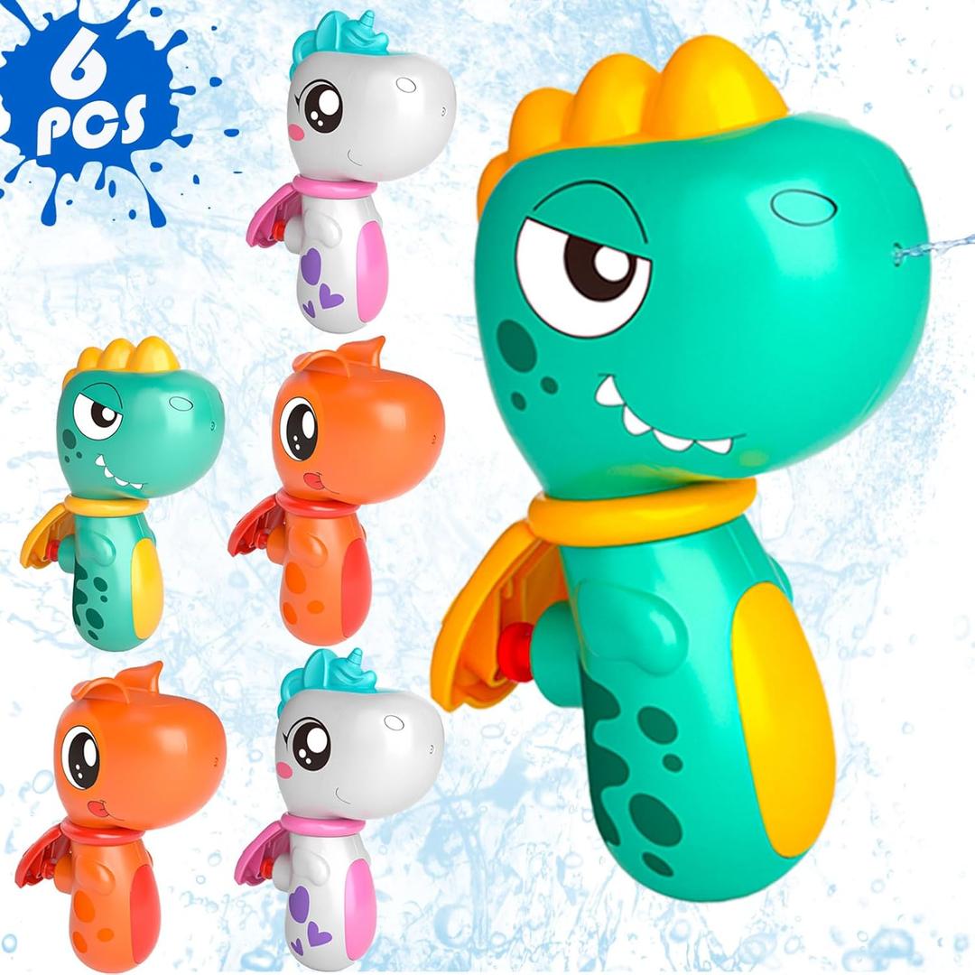 5 Pack Animal Water Gun for Kids, Mini Squirt Gun Water Blaster Soaker Toys, Dinosaur Dog Unicorn Shape Small Water Pistol Gun for Summer Outdoor Pool/Beach/Yard/Party Play