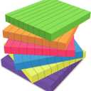 6 Pack Color Lined Sticky Notes - Post Bright Stickies Colorful Super Sticking Power Memo Pads, Strong Adhesive, 100 Sheets/Pad(3X3 In)