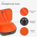 Geekria Shield Headphones Case Compatible with Sennheiser HD400PRO/HD 560S/HD598/HD 599SE/HD280PRO/HD 600, Replacement Hard Shell Travel Carrying Bag with Cable Storage (Dark Grey)
