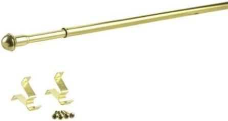 Replacement For Compatible With Kenney Brass Brass Curtain Rod 28 in. L X 48 in. L