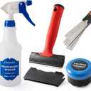 Gomake Wallpaper Remove Tool Set With Perforating Scoring Tool,Spray Bottle,4 inch Razor Blade Scraper Sticker Remover to Peel Contact Paper Vinyl Backsplash Window Film Wallpaper Adhesive