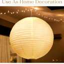 Woanger 4 Pack 30 Inch Large Paper Lantern Shade Jumbo White Japanese Chinese Round Hanging Japanese Paper Lantern Lamp for Home New Year's Eve Valentines Wedding Party Ceiling Decoration