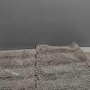 Non Slip Thick Shaggy Chenille Bathroom Rug Mat Set Extra Soft and Absorbent Striped Floor Rugs, 2 Piece, Machine-Washable (Dove)