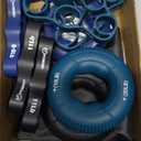 FitBeast Grip Strength Trainer, Finger Exerciser, Forearm Strengthener 9-Piece Kit, Hand Grip Strengthener Targeted Strength, Relief & Recovery (Deep Blue)