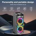 Portable Bluetooth Speaker 100W Big Powerful Wireless Boombox TWS Pairing Loud Stereo Sound Deep Bass Large Party Speakers with Subwoofer LED Lights for Outdoor Home Camping