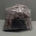 Calming Cat Bed for Indoor Cats, Donut Washable Small Dog Bed, Anti-Slip Round Fluffy Plush Faux Fur Pet Bed for Small Cats and Dogs (Brown White, 19.7'')