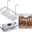 Zonon 2 Pcs Handheld Shower Aids for Shower Chair Hanging Chair Caddy Bathroom Basket and Head Holder Attachment for Bath Seat Transfer Bench Elderly Pregnant Handicap Patient