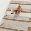 Bullnose Carpet Stair Treads for Wooden Steps Indoor 9.5" x 32"