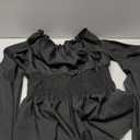 Pirate Costume Women Renaissance Shirt Dress with Head Scarf Halloween Pirate Queen Outfit, Black, X-Large