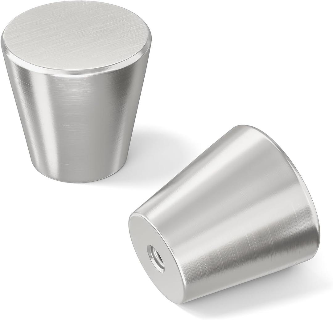 homdiy 30 Pack Brushed Nickel Cabinet Knobs Silver Dresser Knobs Small Drawer Pulls Round Kitchen Cabinet Hardware
