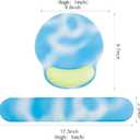 2 x Keyboard Wrist Rest and Mouse Pad with Wrist Support, Memory Foam Wrist Rests for Keyboard and Mouse Set, Ergonomic Wrist Pad with Non-Slip Base for Gaming, Office, Laptop(Blue Gradient)