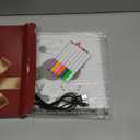 LED Note Board with Colors, 11.8"X9.4" Led Drawing Board Acrylic Dry Erase Board with Light 7 Colors Message Writing Board Night Light with 7 Markers for Home/Office/Christmas Decor