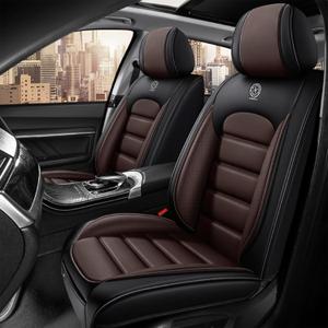 Leather Pick-up Truck Seat Covers for Chevy Silverado 2500 HD 2007-2025,Car Seat Covers Full Set,Waterproof Seat Protectors Auto Seat Covers,Soft Interior Cover Seats for Cars(Brown & Black)