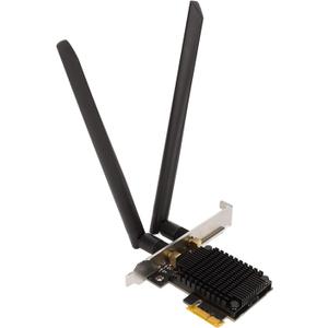 WiFi 6 Card, Support 2.4G 5G 6G Tri Band, 5400Mbps Transmission, 8dBi High Gain Omni Directional Antenna Compatible with PCI e X4 X8 X16 Interface for Supporting Winodows10 11 64 Bit System