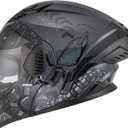 OUMURS DOT Motorcycle Full Face Helmet, Flip Up Dual Visor, Adult, Sun Shield, Lightweight, Street Bike, DOT Approved, Sport Bike, Unisex, Model-167, Future Gray - XL