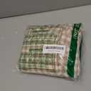 KKJIAF Ruffle Plaid Euro Sham Pillow Covers 20 x 20 Inches, Cotton Gingham Pillow Cases Set of 2, Linen Feel Ruffled Plaid Pillow Shams with Envelope Closure for Sofa Bed (Taupe/White Plaid)