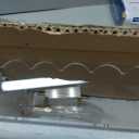 Acrylic Scalloped Tray 14'' X 11'' Acrylic Serving Tray with Magnetic Mat and Handles for Customizable Picture, Clear Acrylic Tray for Bathroom Kitchen Living Room Decor Vanity Perfume