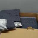 Andency California King Quilt Set Black and White, 3 Pieces Grey Ultra Soft Lightweight Cal King Bedspreads & Coverlets Set, Patchwork Striped Quilted Bedding Sets for All Seasons (112"x104")