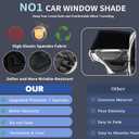 2 x 2 Pack Car Window Shades,Super Stretchy Mesh Screen Sun Car Window Shade Mosquito,Stretchable UV Protection Window Screen for Babies, Families and Pets