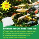 6 Pack Beige Pond Filter Pads 14 x 18 Inch Filtration for High Flow Koi Ponds and Water Gardens Reusable, 1.25 Inch Thick