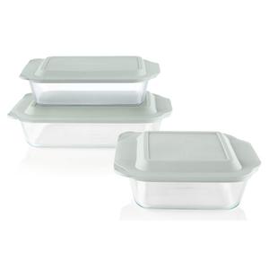 Pyrex Deep 3-Pack Glass Baking Dish Set (9"x13", 7"x11", 8"x8") With BPA-Free Lids, Rectangular Glass Bakeware, Dishwasher, Microwave, Freezer & Pre-Heated Oven Safe