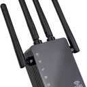 Dual Band WiFi Extender, WiFi Booster, Cover up to 12880 sq.ft & 105 Devices, 1200Mbps WiFi Booster, Dual Band 2.4G and 5G, Wireless Repeater with Strong Penetrability, 4 Antennas