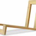 Bamboo Vinyl Record Holder & Book Rack  2-in-1 To-Be-Read Stand & LP Storage Rack | Multipurpose Organizer for 40 LPs, Books & Magazines | Minimalist Home Decor with 2-Way Assembly Design for Living Room & Studio