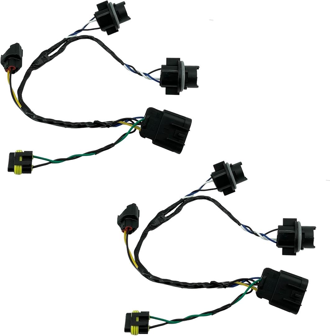 2pcs Headlight Wiring Harness Compatible with 2008-2014 Chevrolet Silverado 1500 2500HD 3500HD Replace 645-745 15841609 25962806