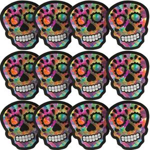 Sugar Skull Tissue Acetate Craft Kit for Day fo The Dead - Makes 12 - DIY Halloween Crafts for Kids and Fun Home Activities