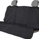 Back Seat Cover for Car Trucks Van SUV,Waterproof Rear Bench Towel Seat Covers for Dogs and Kids,Automotive Backseat Protector (Black)