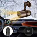 Car Heater, Portable Windshield Defogger and Defroster, Plug in Automobile Windscreen Fan with Suction Holder for All Cars