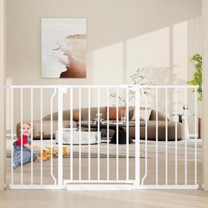 29"-55" Wide Baby Gate for Stairs & Doorways, Auto Close Dog Gate