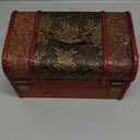 ELLDOO Vintage Treasure Chest, Pirate Keepsakes Box for Kids Gifts, Wooden Storage Box for Decorative Jewelry Pearl Trinkets, Large