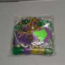 9 Pcs Mardi Gras Costume Accessories Set Include Tutu Skirt Headband Mask Mardi Gras Beads Necklaces Gloves and Striped Knee Length Socks for Women Carnival Costume Party Supplies, One Size